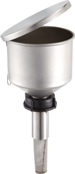 Safety funnel with plastic-cap (PE), flame trap, overfill protection and closure head